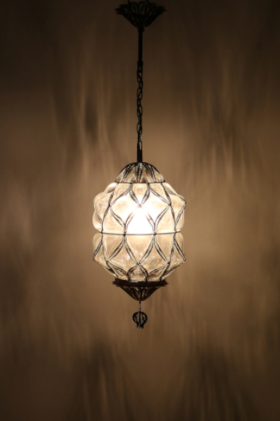 Filigree Blown Hanging Lamp Model 1